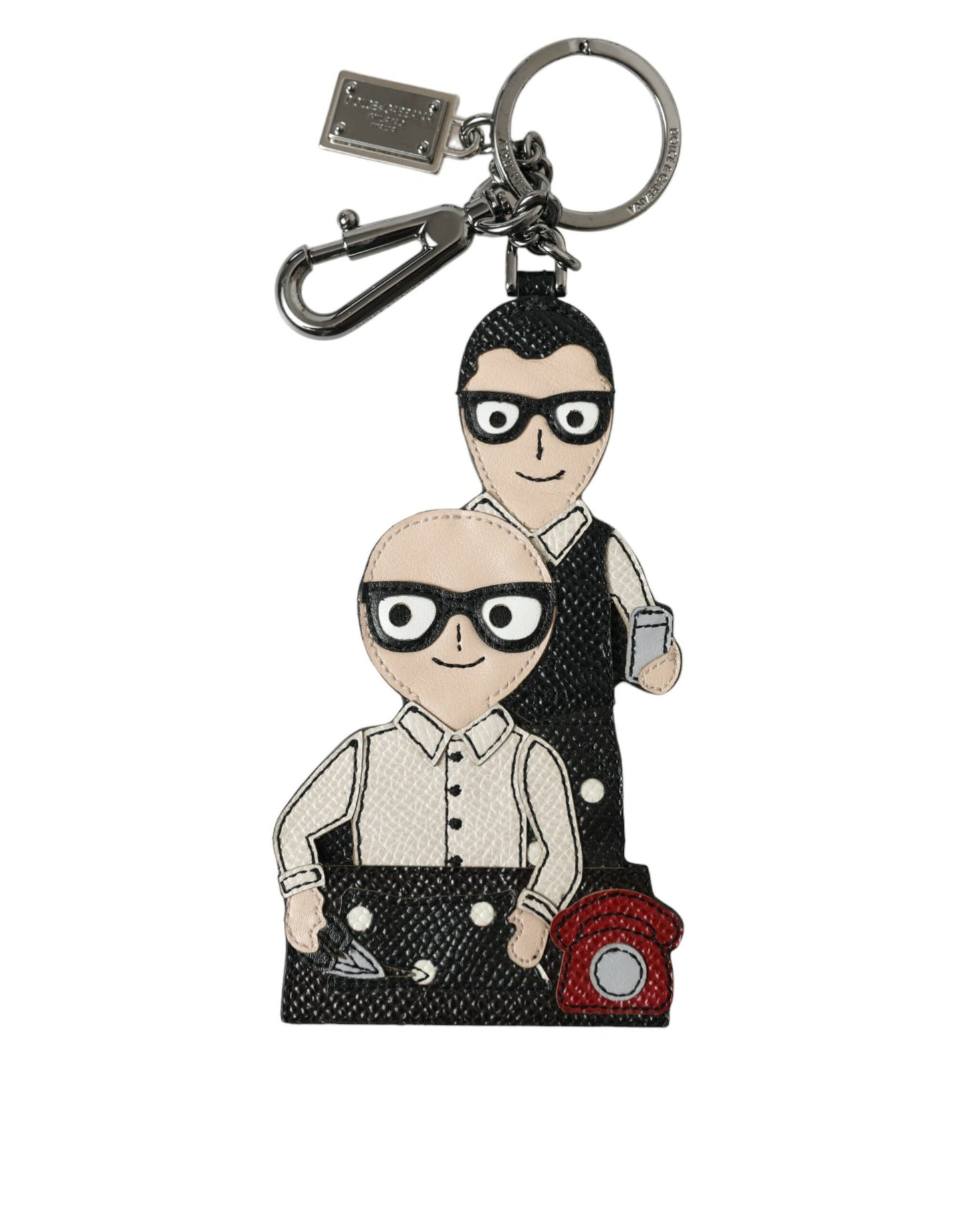 - Elegant Multicolor Leather Keychain