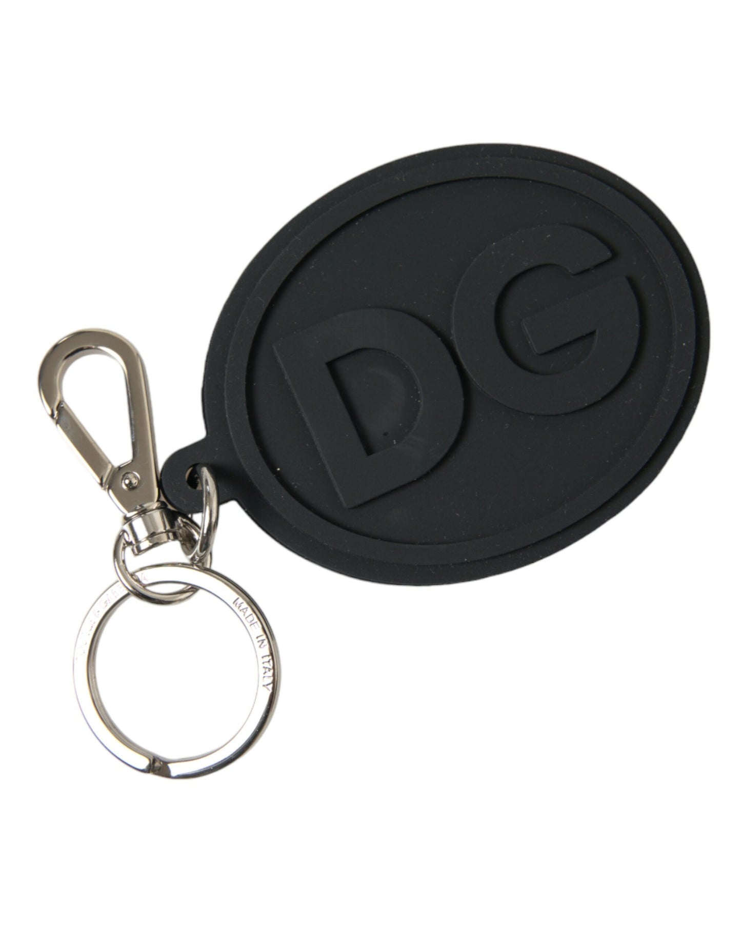 - Chic Black and Silver Logo Keychain