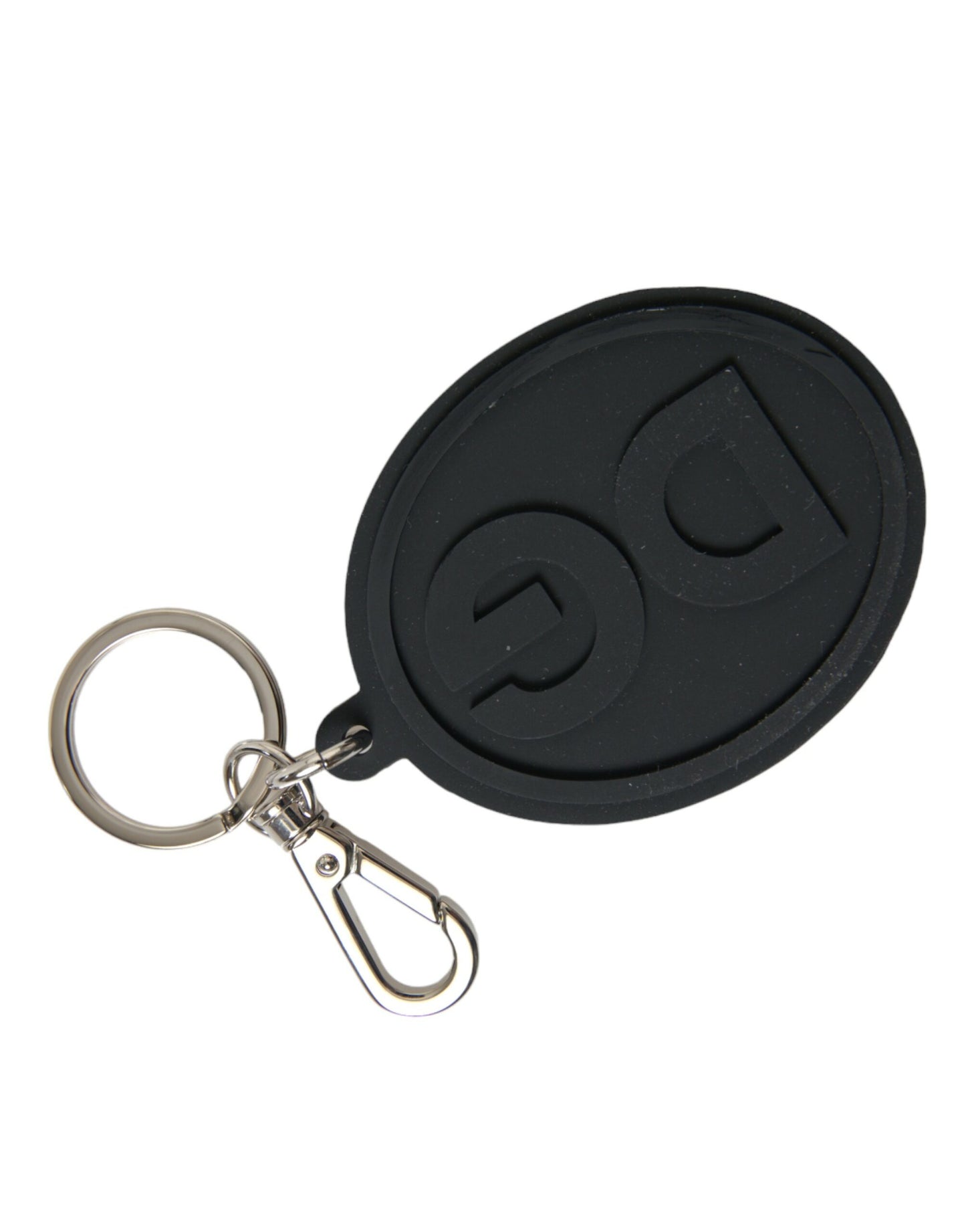 - Chic Black and Silver Logo Keychain