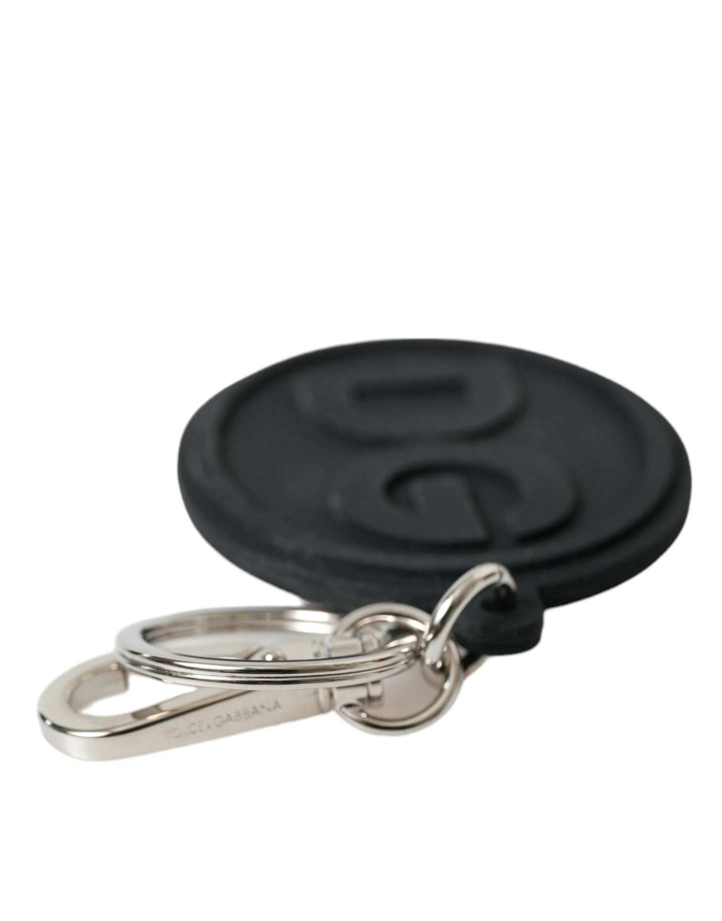 - Chic Black and Silver Logo Keychain