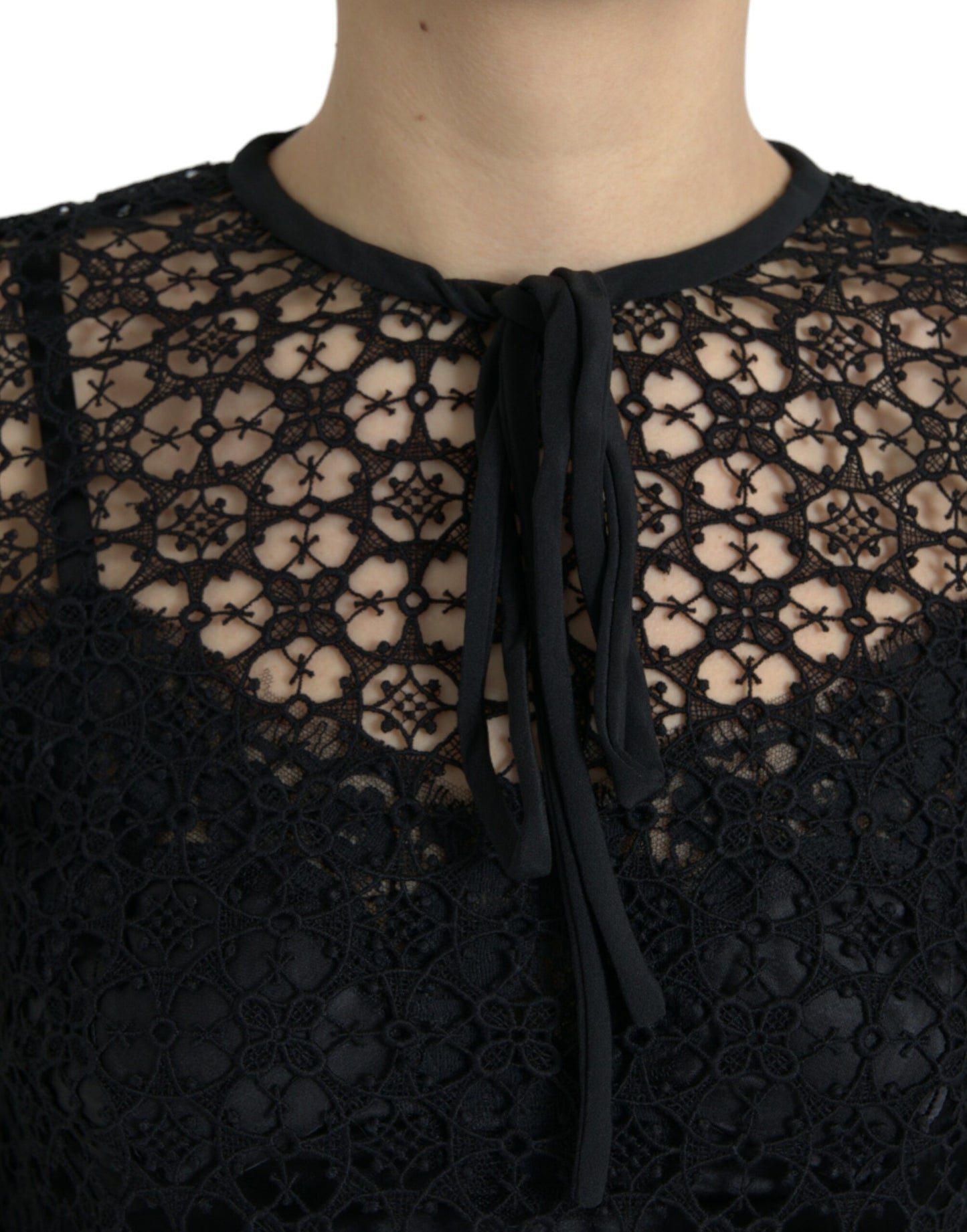 - Elegant Floral Lace Blouse Top