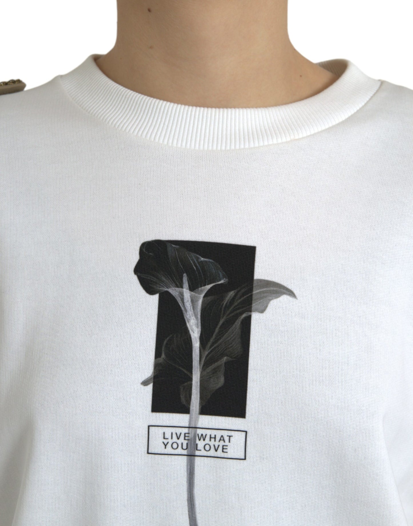 - Chic Black and White Crew Neck Sweater