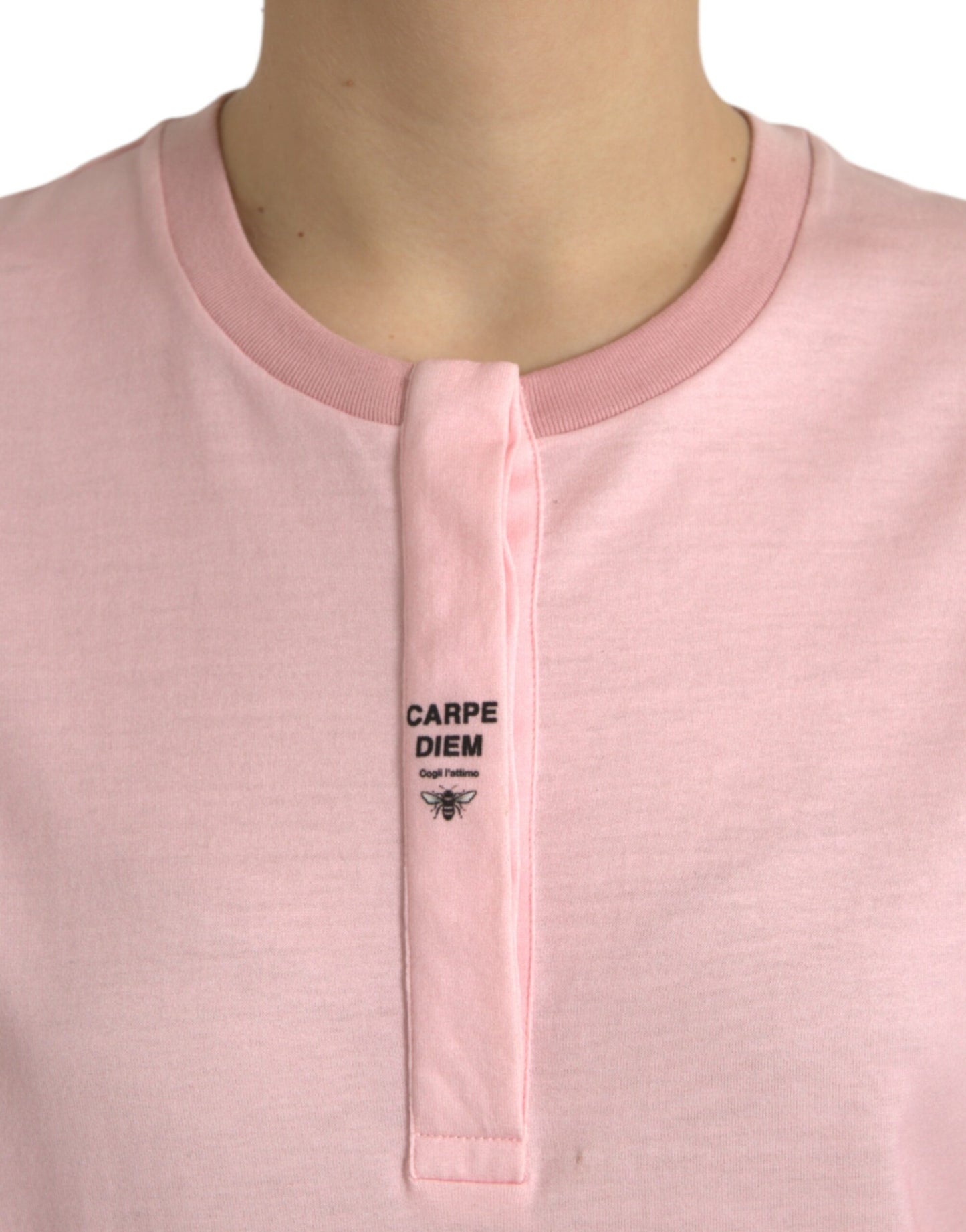 - Chic Pink Floral Cotton Tee