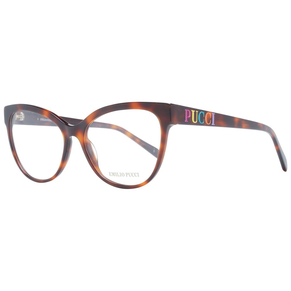 Emilio Pucci Women’s Optical Glasses – Brown Cat Eye Frame, 55mm