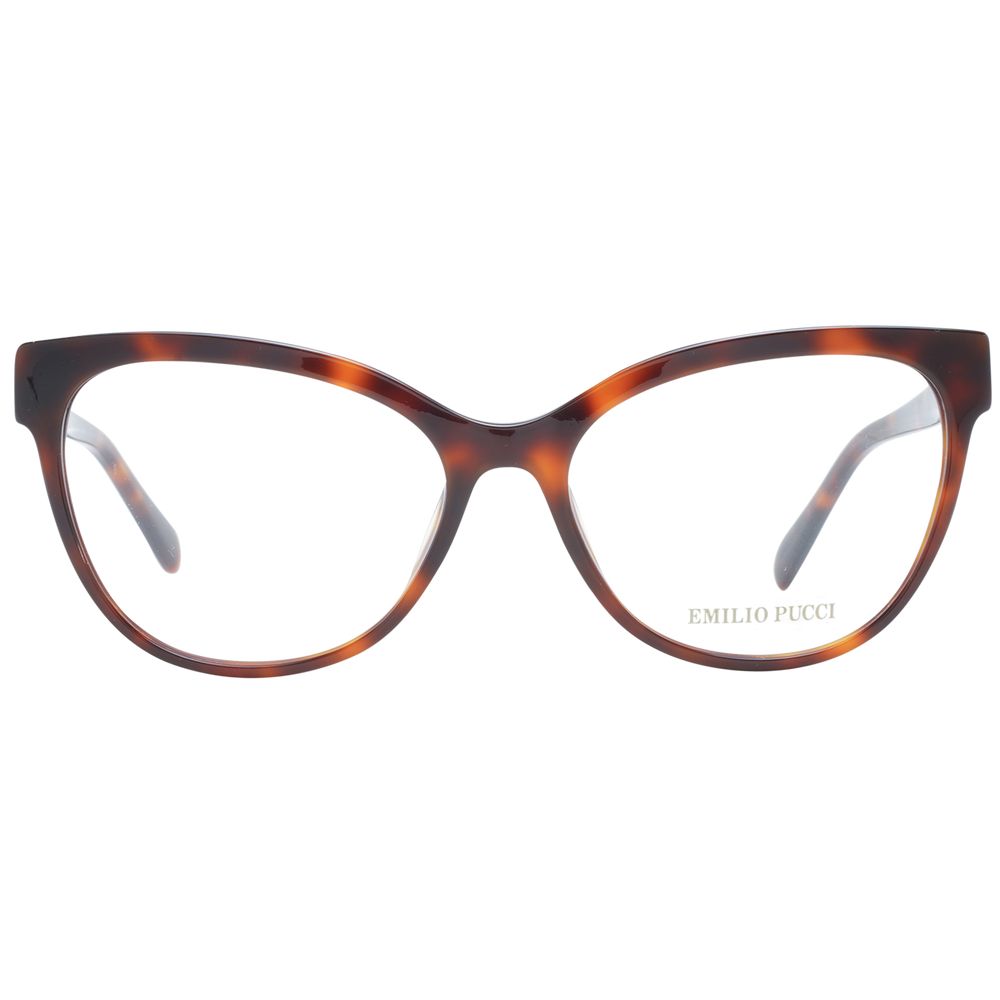 Emilio Pucci Women’s Optical Glasses – Brown Cat Eye Frame, 55mm