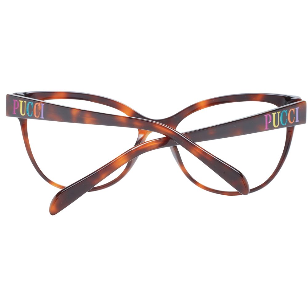 Emilio Pucci Women’s Optical Glasses – Brown Cat Eye Frame, 55mm