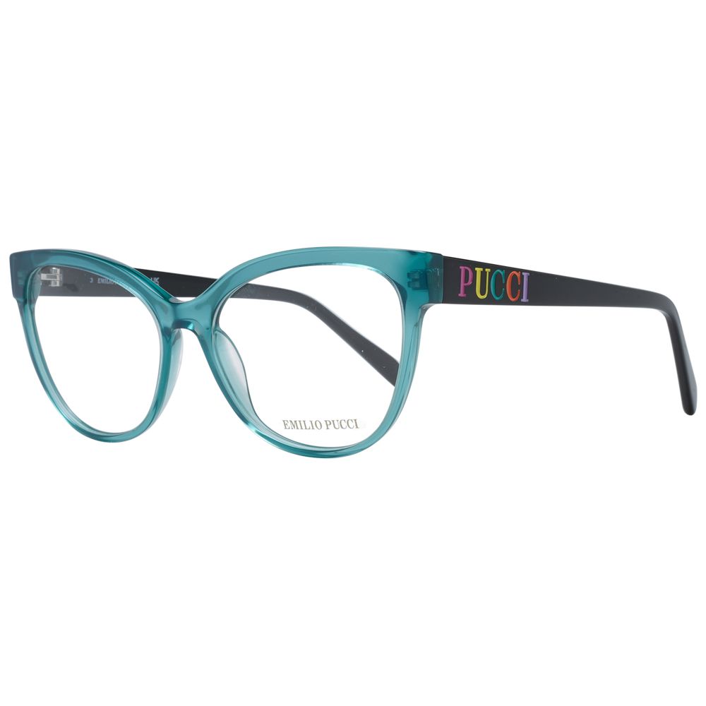 Emilio Pucci Women’s Optical Glasses – Green Cat Eye Frame, 55mm
