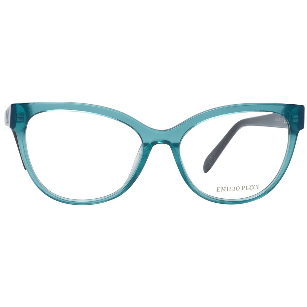 Emilio Pucci Women’s Optical Glasses – Green Cat Eye Frame, 55mm