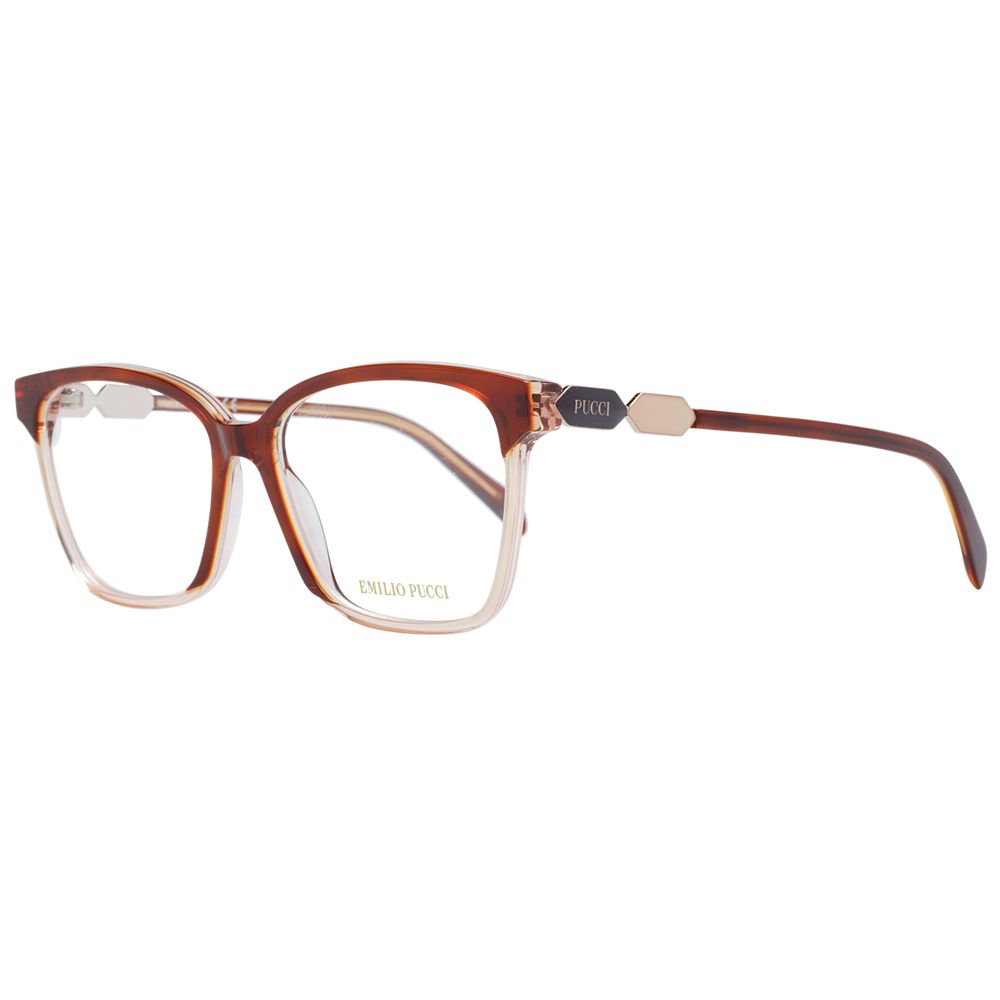 Emilio Pucci Women’s Optical Frames – Brown Square Full-Rim