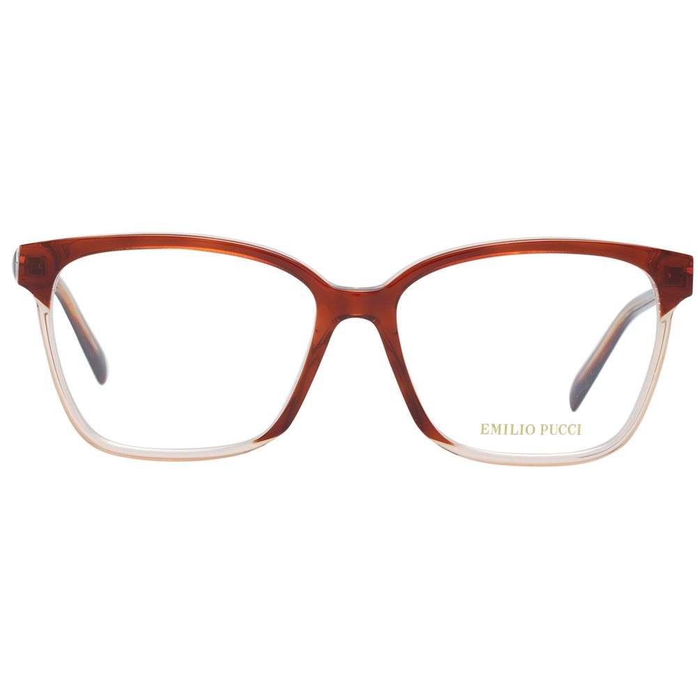 Emilio Pucci Women’s Optical Frames – Brown Square Full-Rim