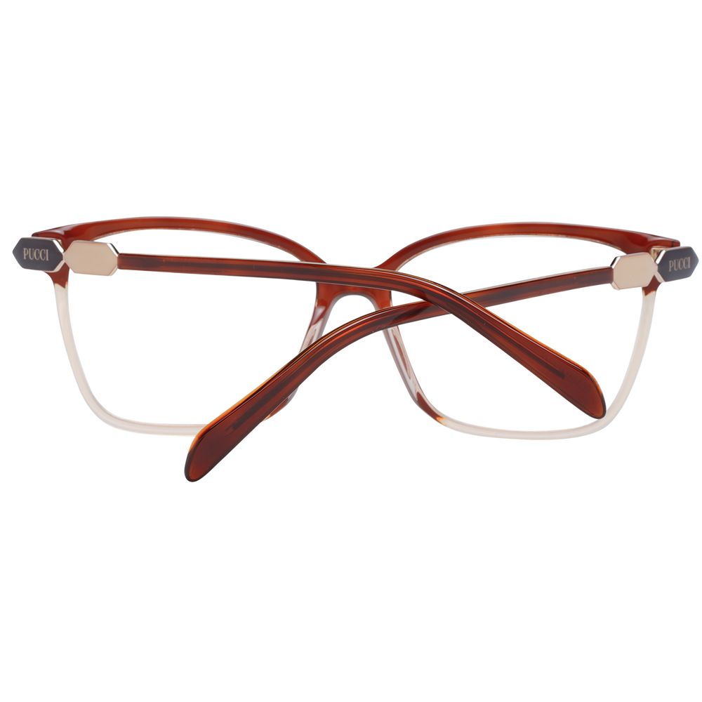 Emilio Pucci Women’s Optical Frames – Brown Square Full-Rim
