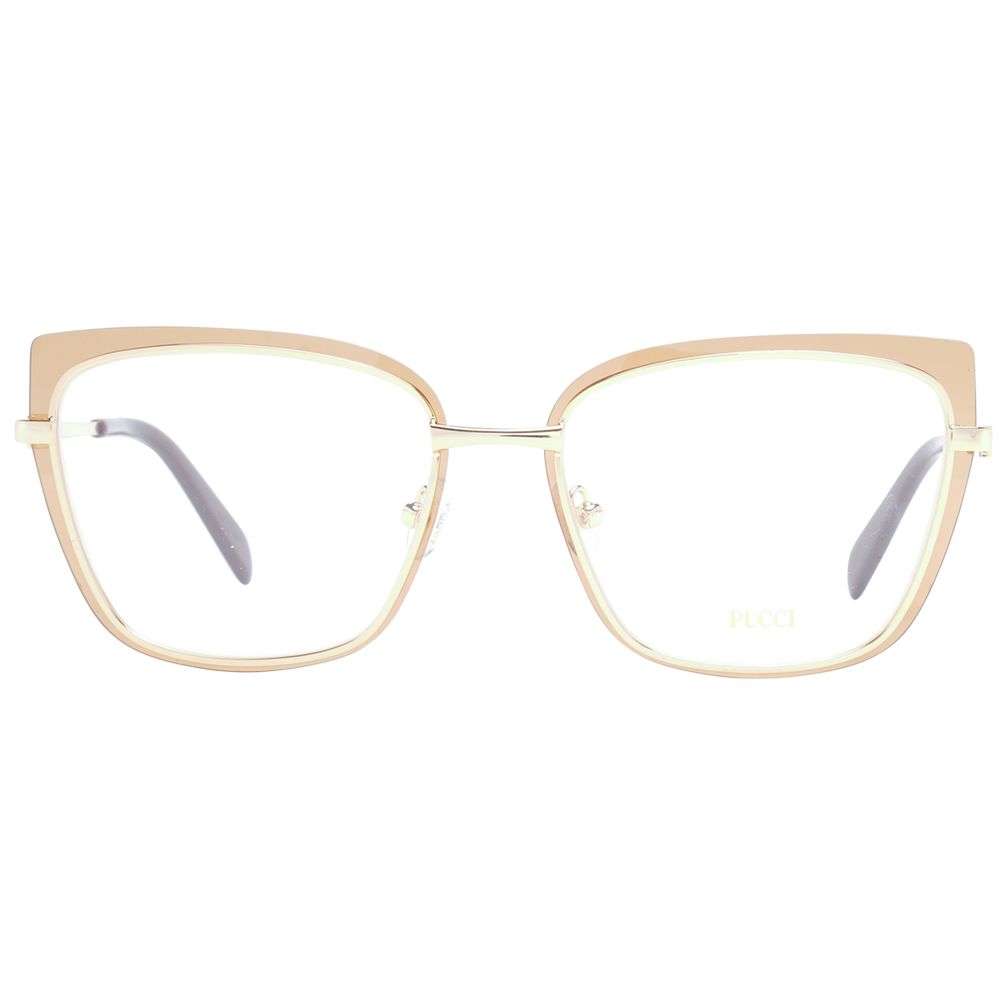 Emilio Pucci Women’s Optical Frames – Gold Cat Eye, 54mm