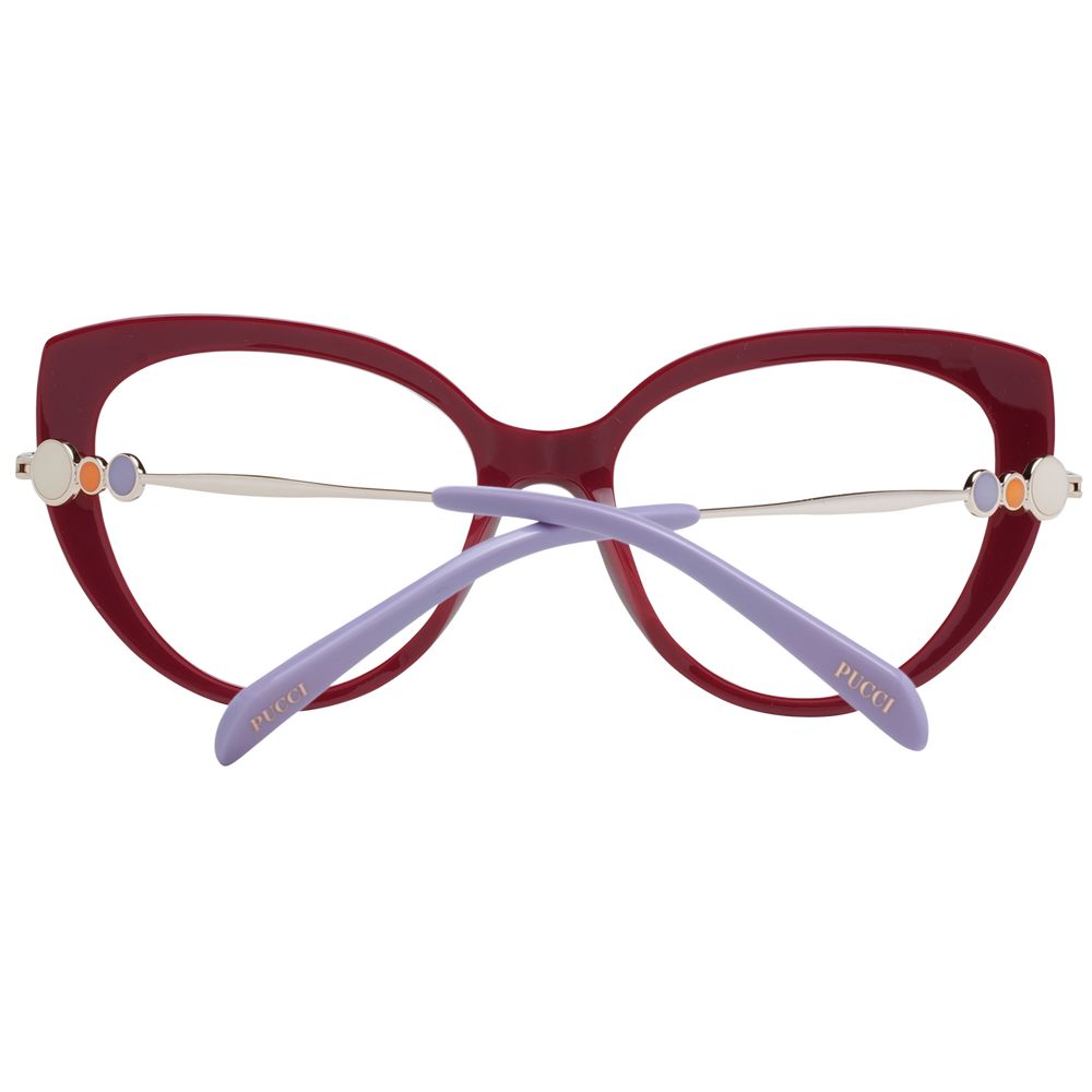 Emilio Pucci Women's Optical Frames – Red Cat Eye Design, 53mm
