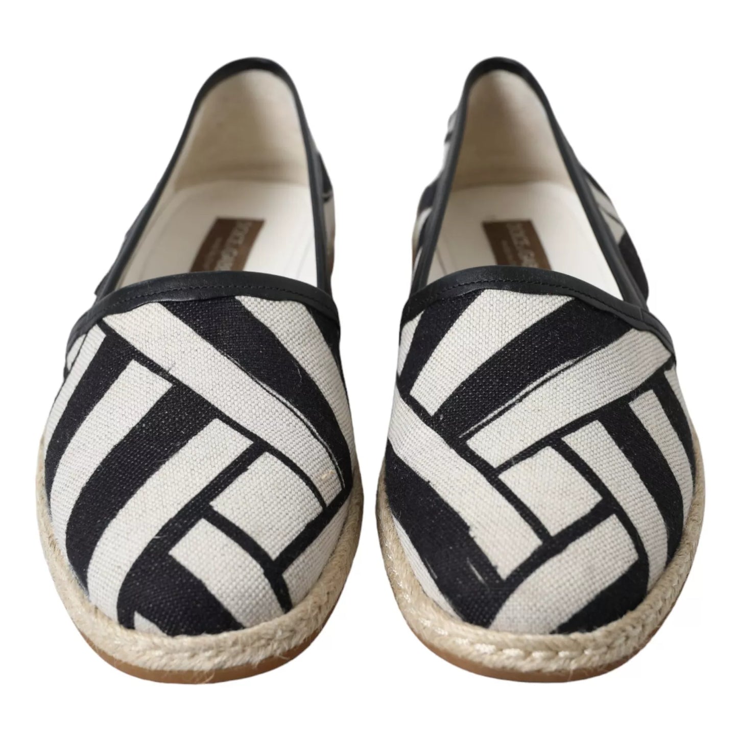 - Elegant Striped Leather Espadrilles