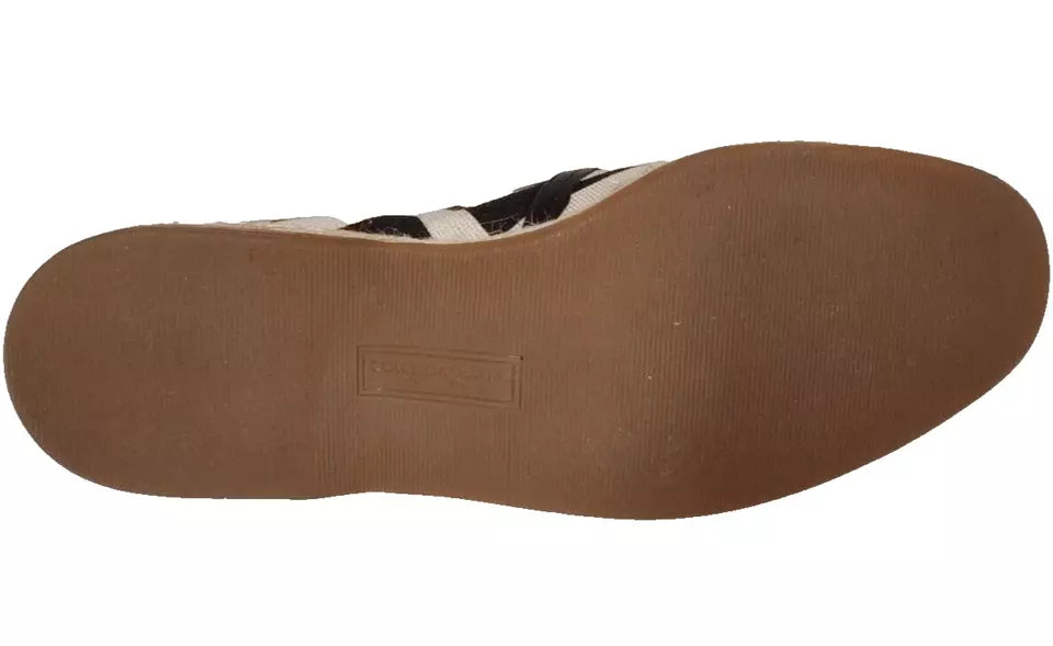 - Elegant Striped Leather Espadrilles