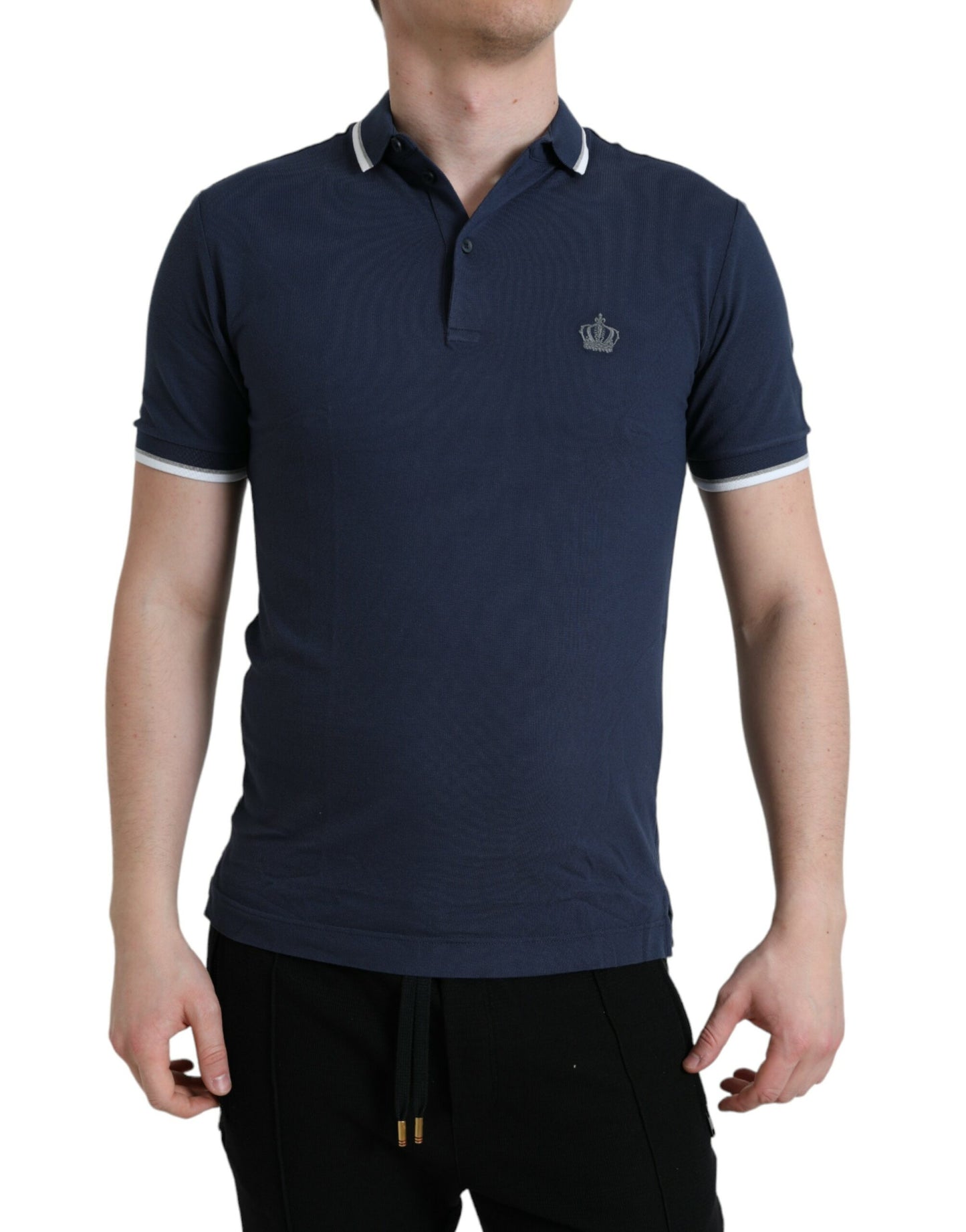 - Elegant Crown Embroidered Polo T-Shirt