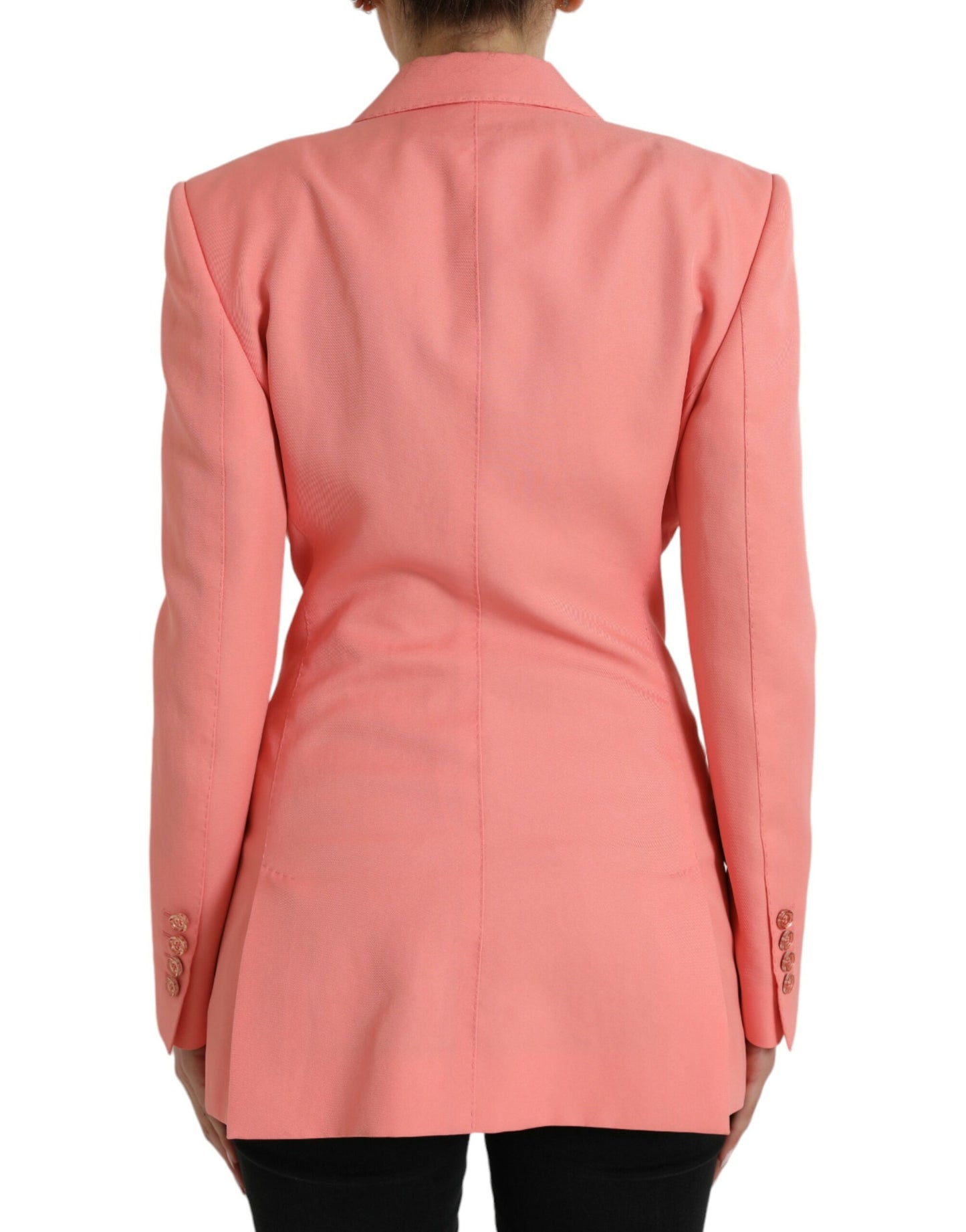 - Chic Pink Peak Lapel Blazer
