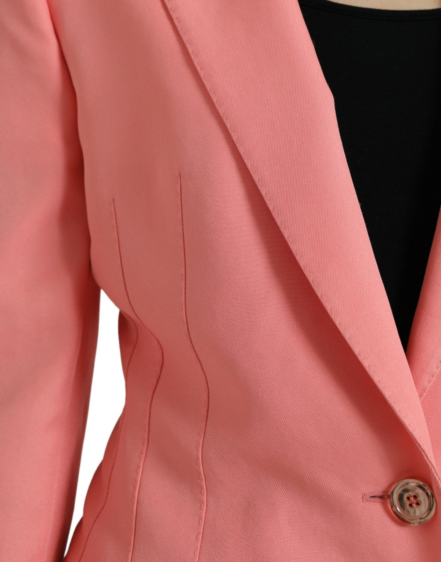 - Chic Pink Peak Lapel Blazer