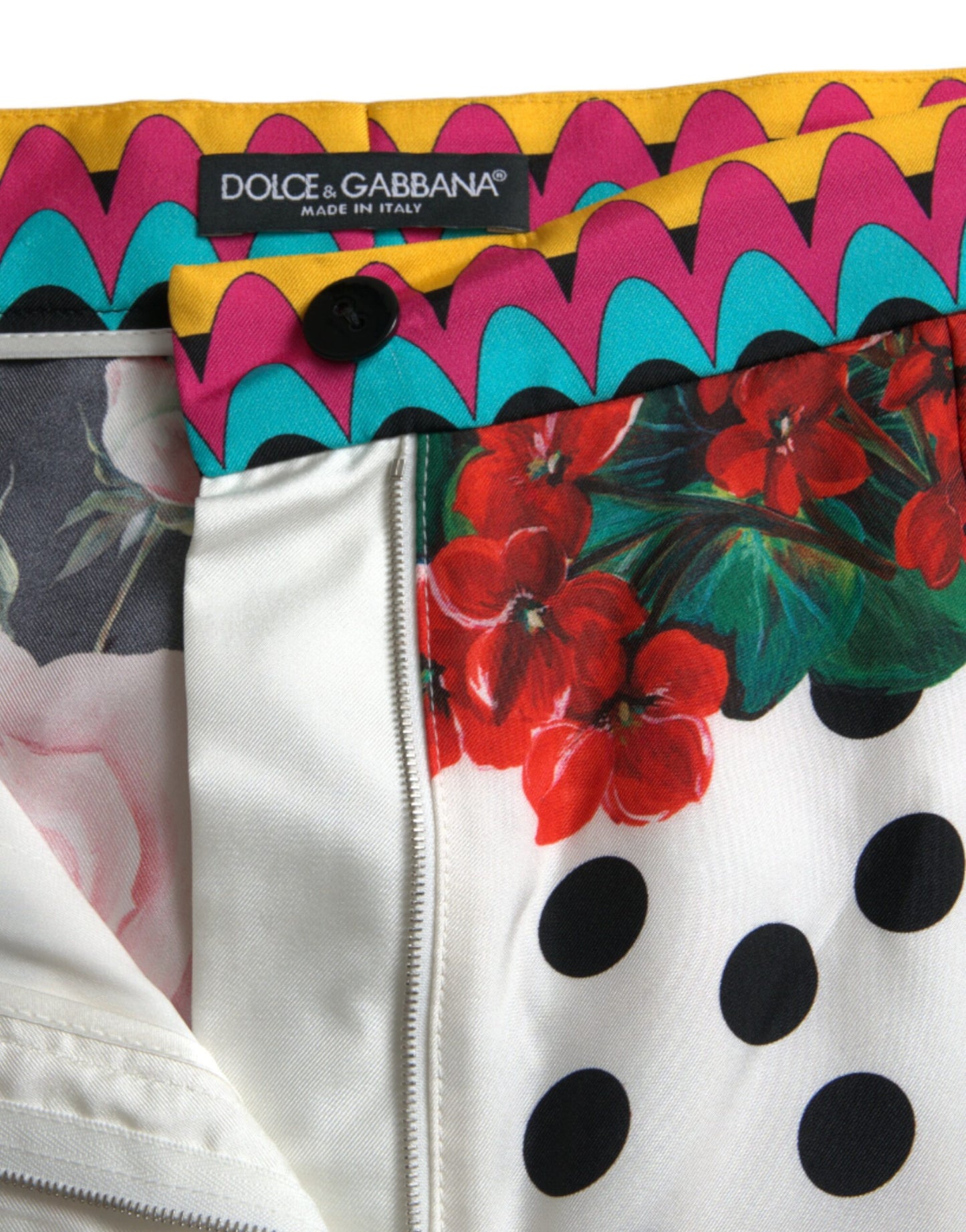 - Multicolor Silk High Waist Hot Pants