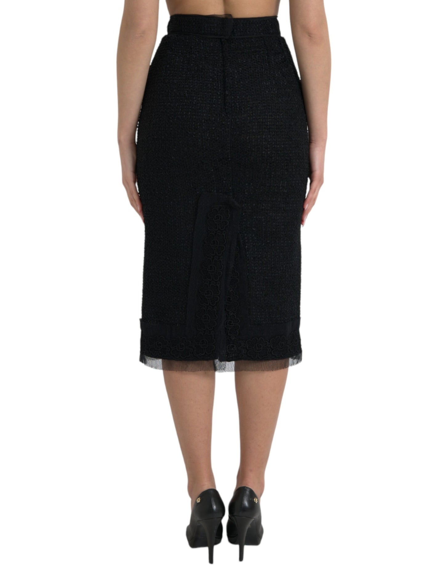 - Elegant High Waist Midi Skirt