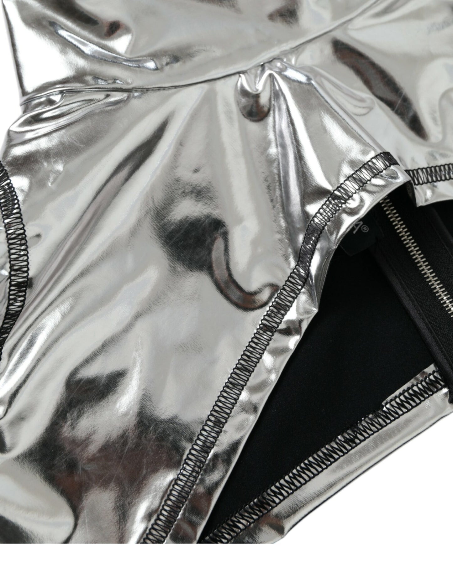 - Silver Elegance Top with Zipper Closure