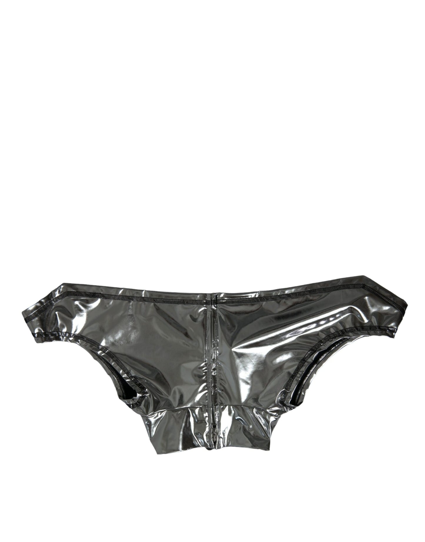 - Silver Elegance Top with Zipper Closure