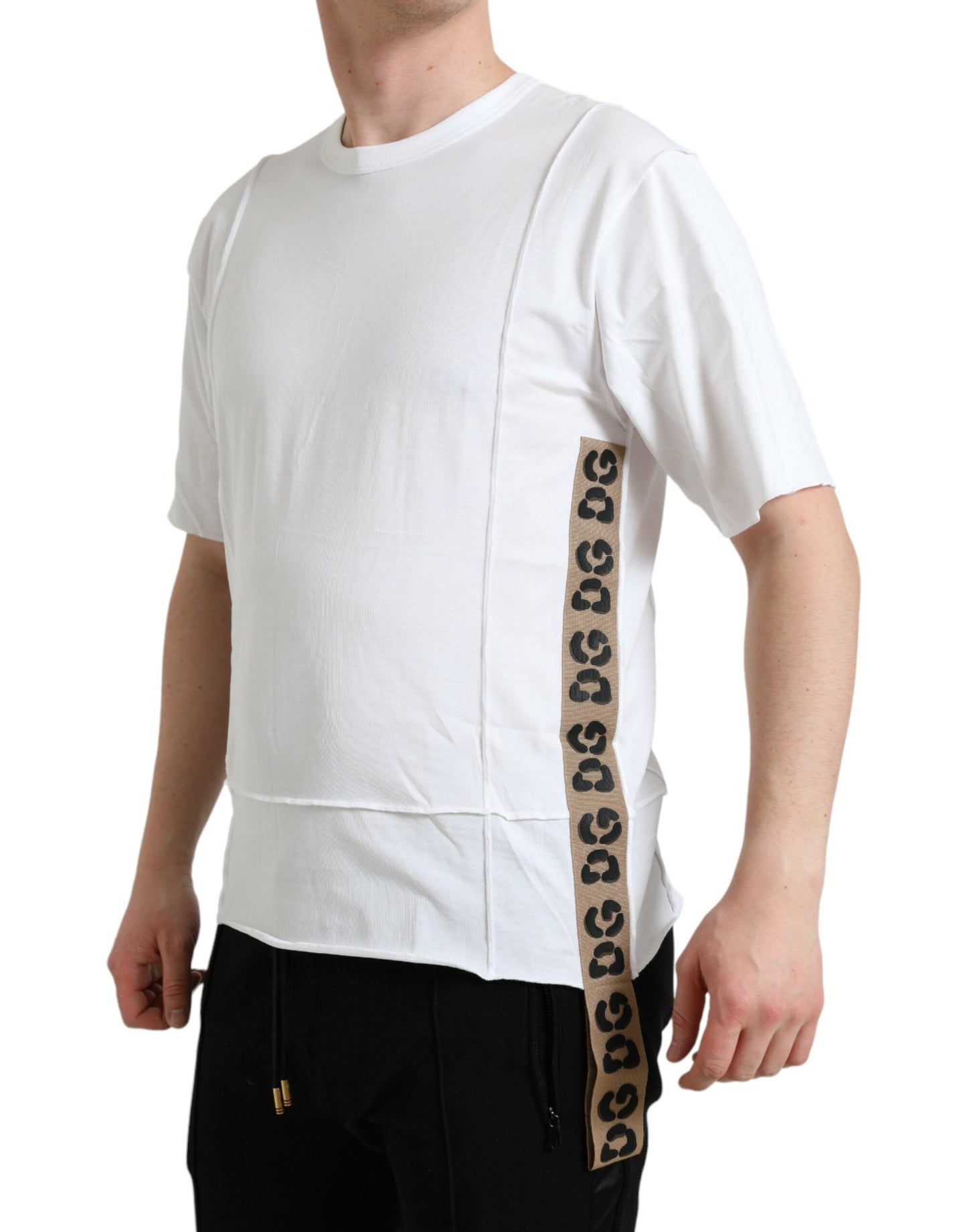 - White Logo Crew Neck Short Sleeves T-shirt