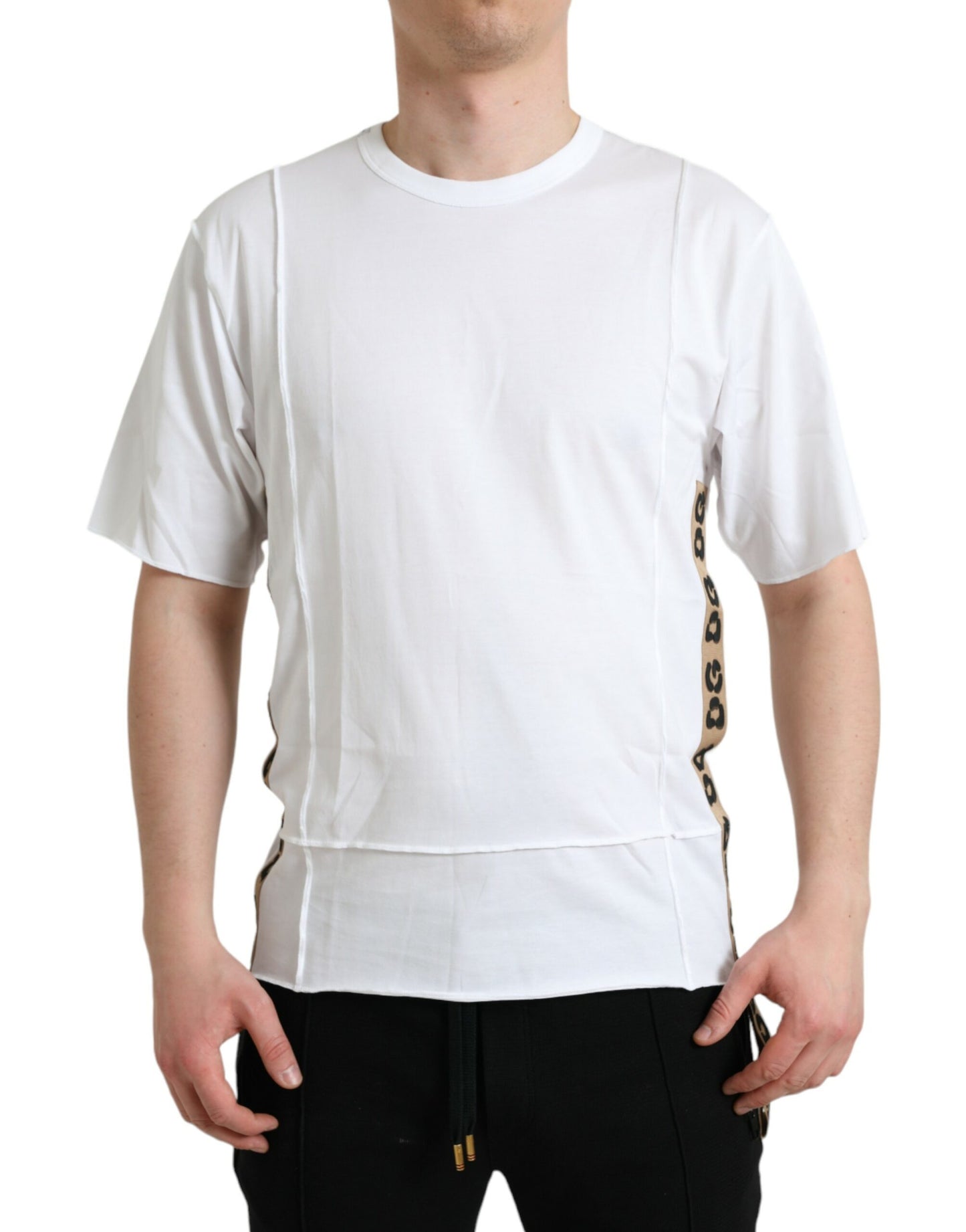 - White Logo Crew Neck Short Sleeves T-shirt