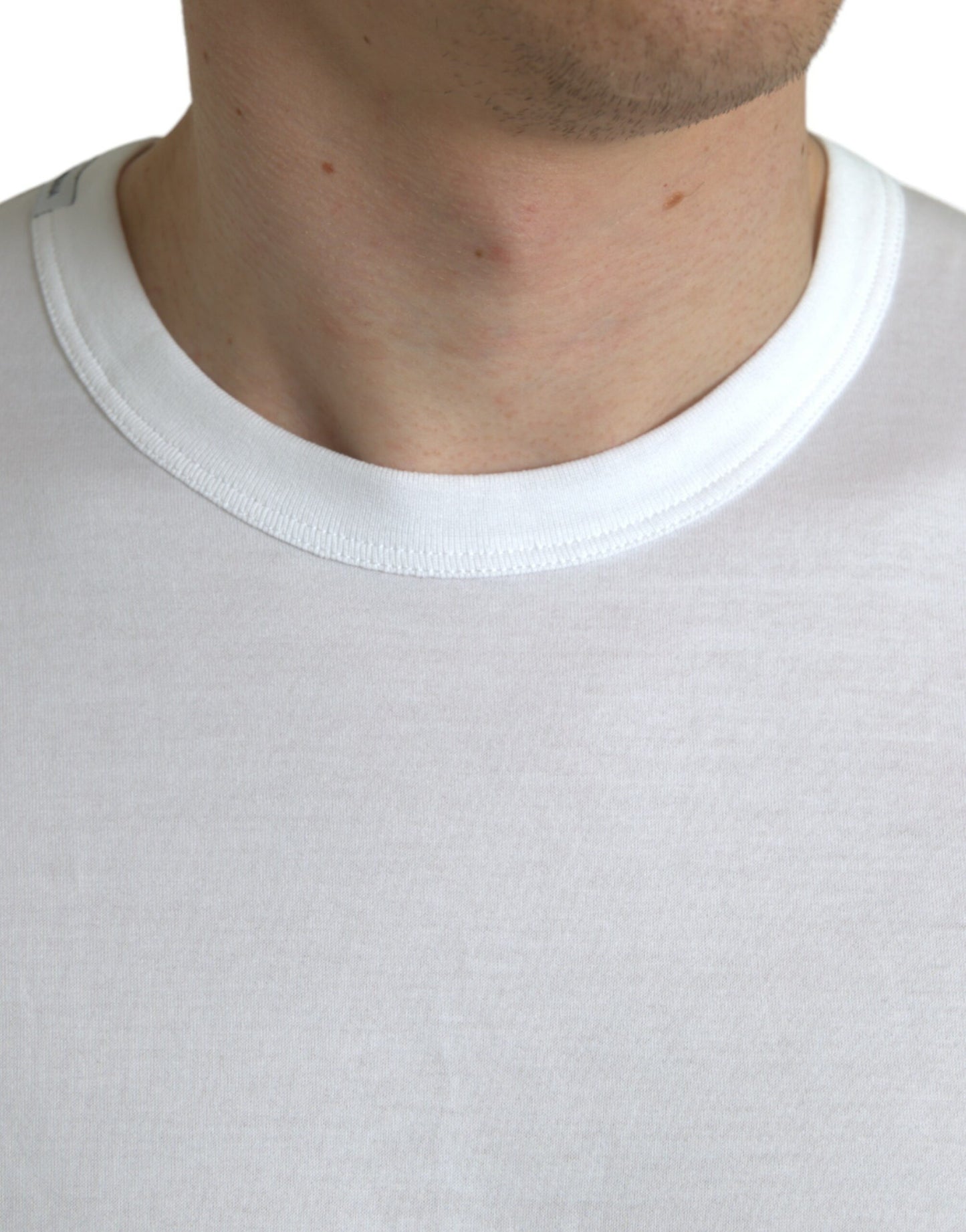 - White Logo Crew Neck Short Sleeves T-shirt