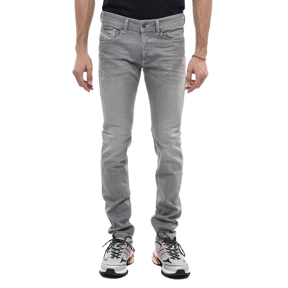 - Gray Cotton Jeans & Pant