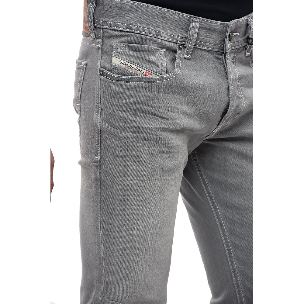 - Gray Cotton Jeans & Pant