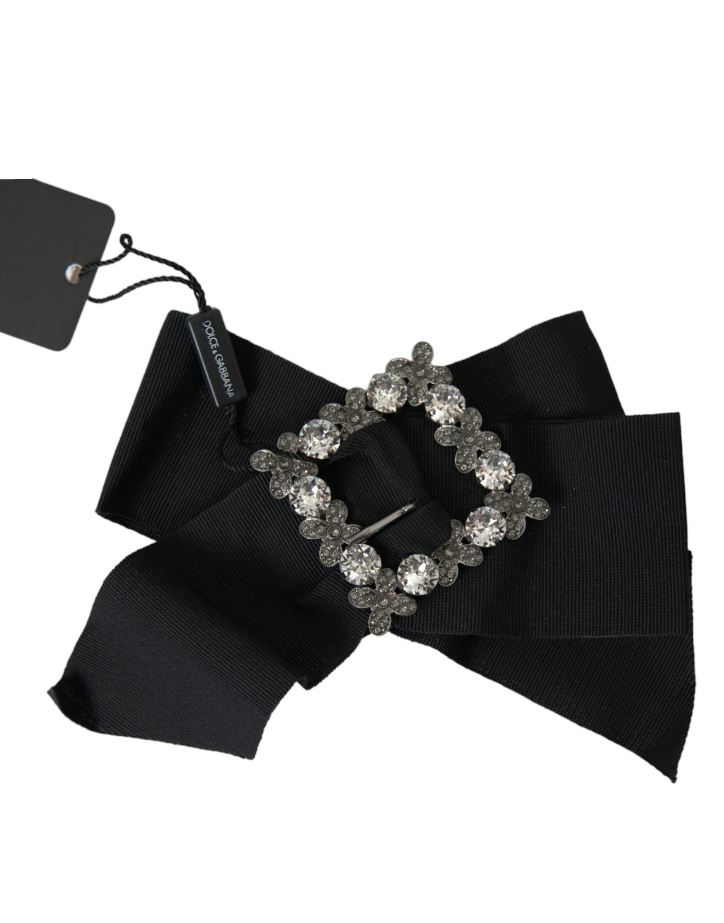 - Black Swarovski Crystal Embellished Hair Clip