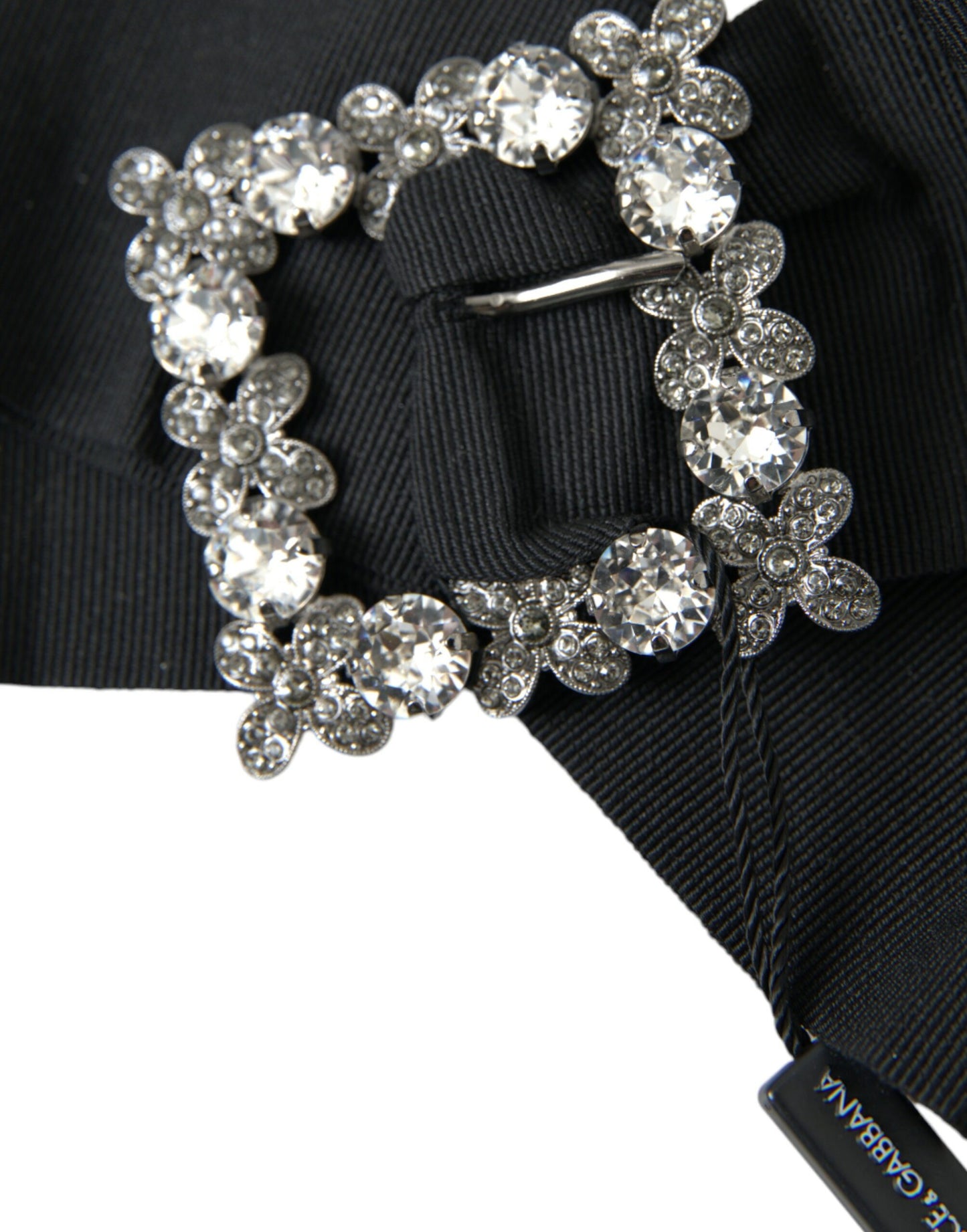 - Black Swarovski Crystal Embellished Hair Clip