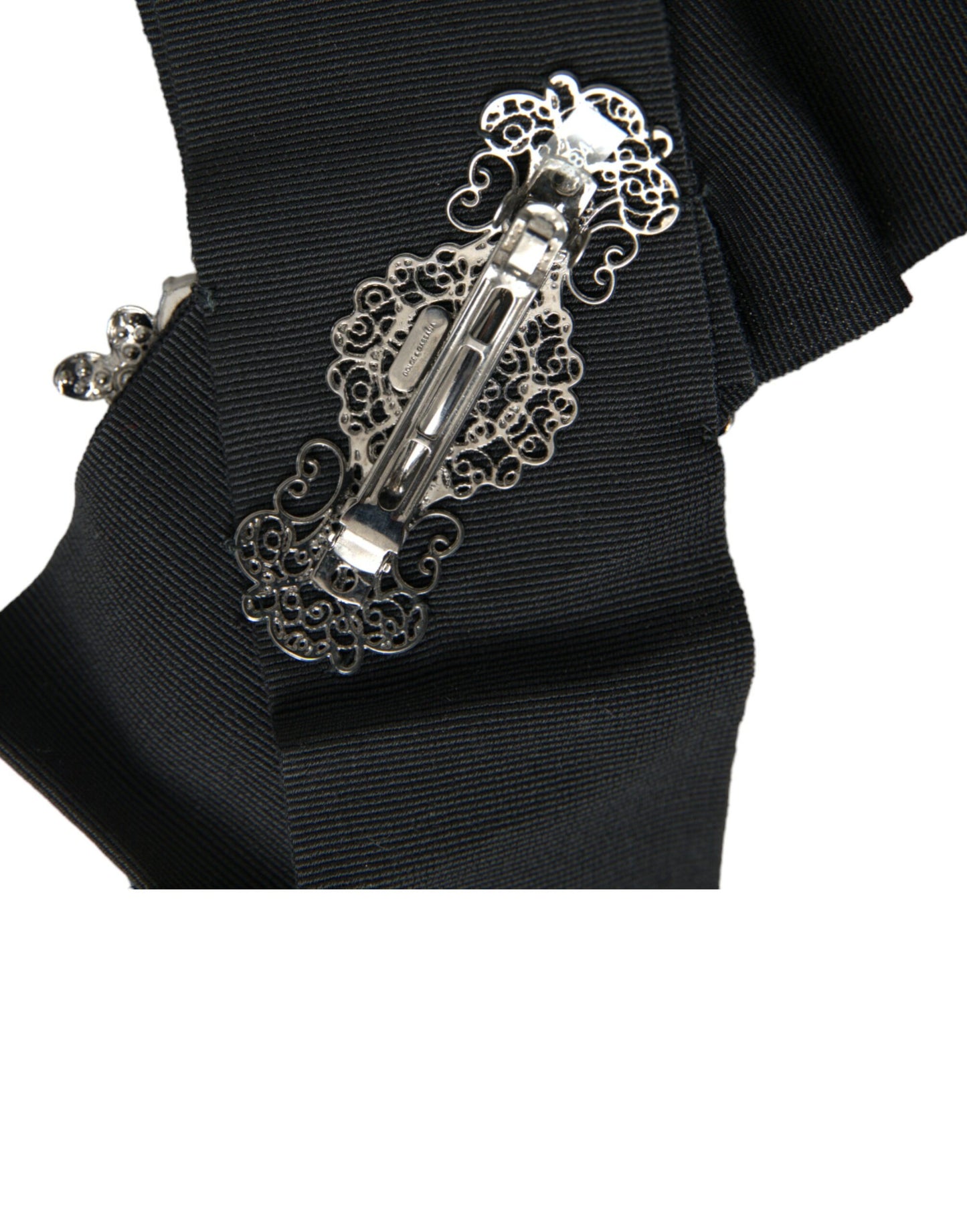 - Black Swarovski Crystal Embellished Hair Clip