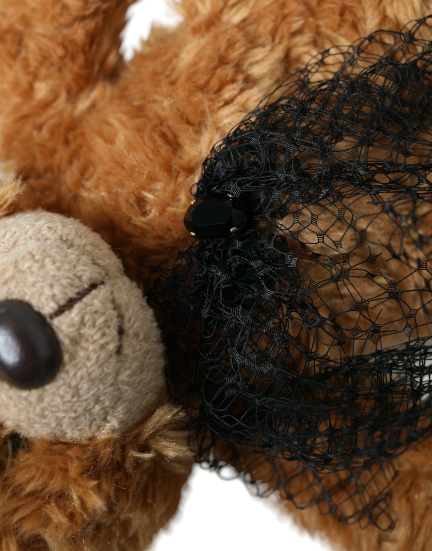 - Brown Teddy Bear Gold Crystal Crown Hair Band Diadem