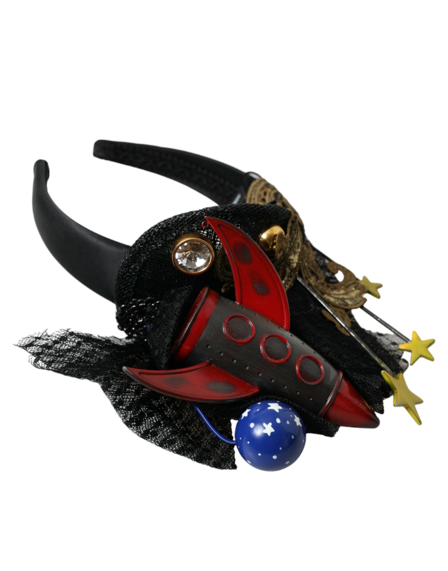 - Multicolor Missile Rocket Crystal Stars Headband Diadem