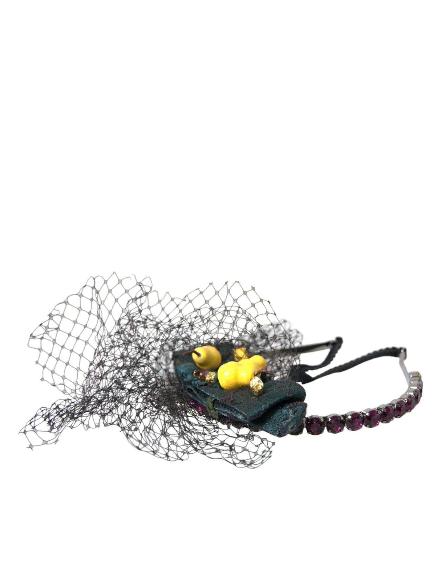 - Black Lemons Sicily Purple Crystal Net Headband Diadem