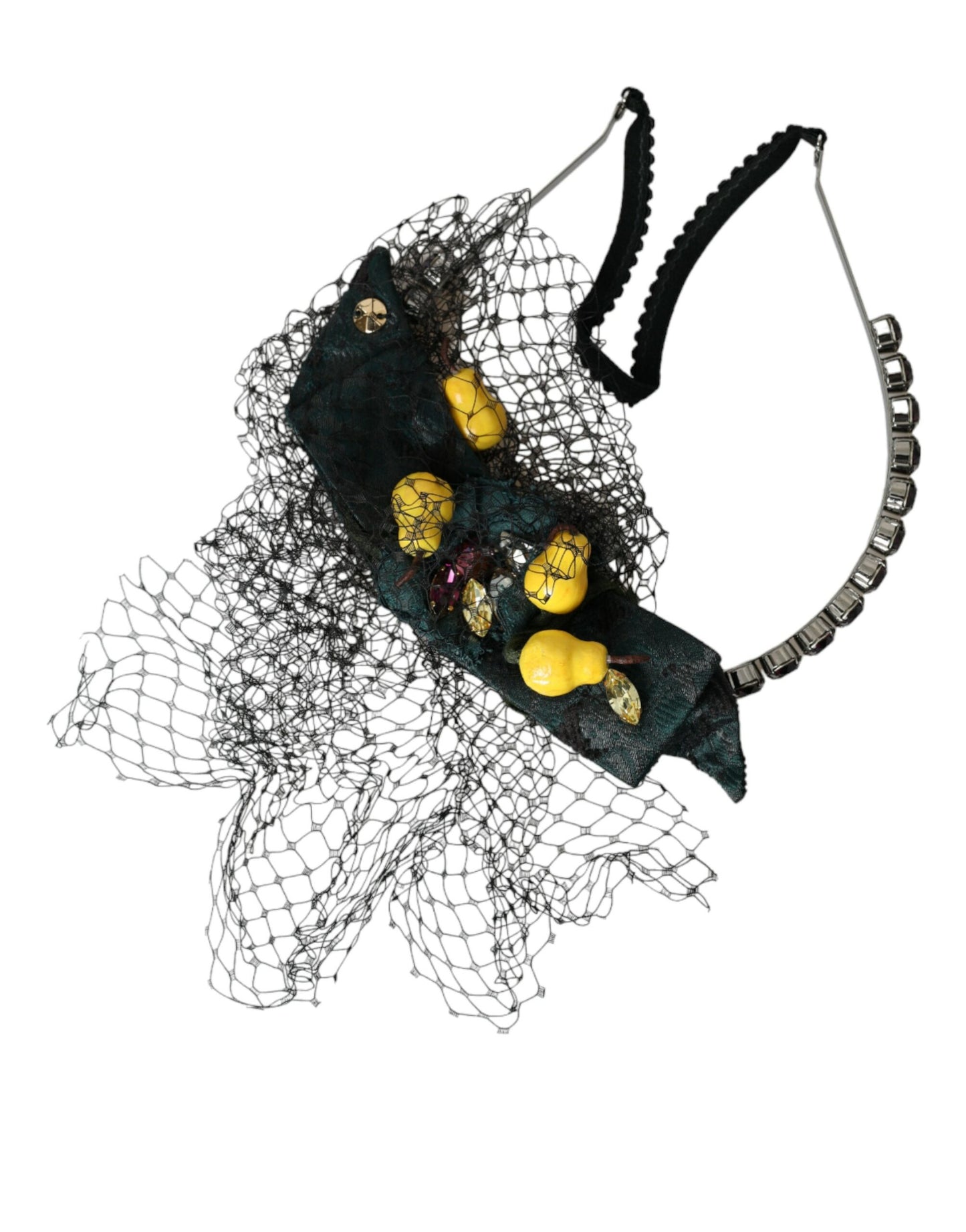 - Black Lemons Sicily Purple Crystal Net Headband Diadem