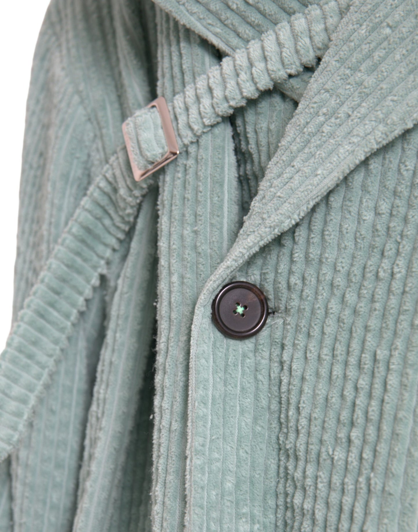 - Blue Double Breasted Corduroy Cotton Jacket