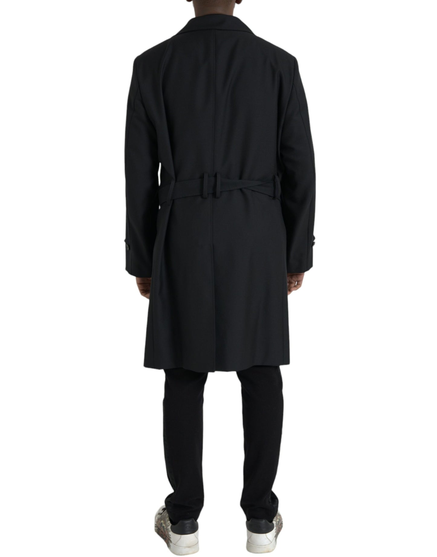 - Black Double Breasted Trench Coat Jacket