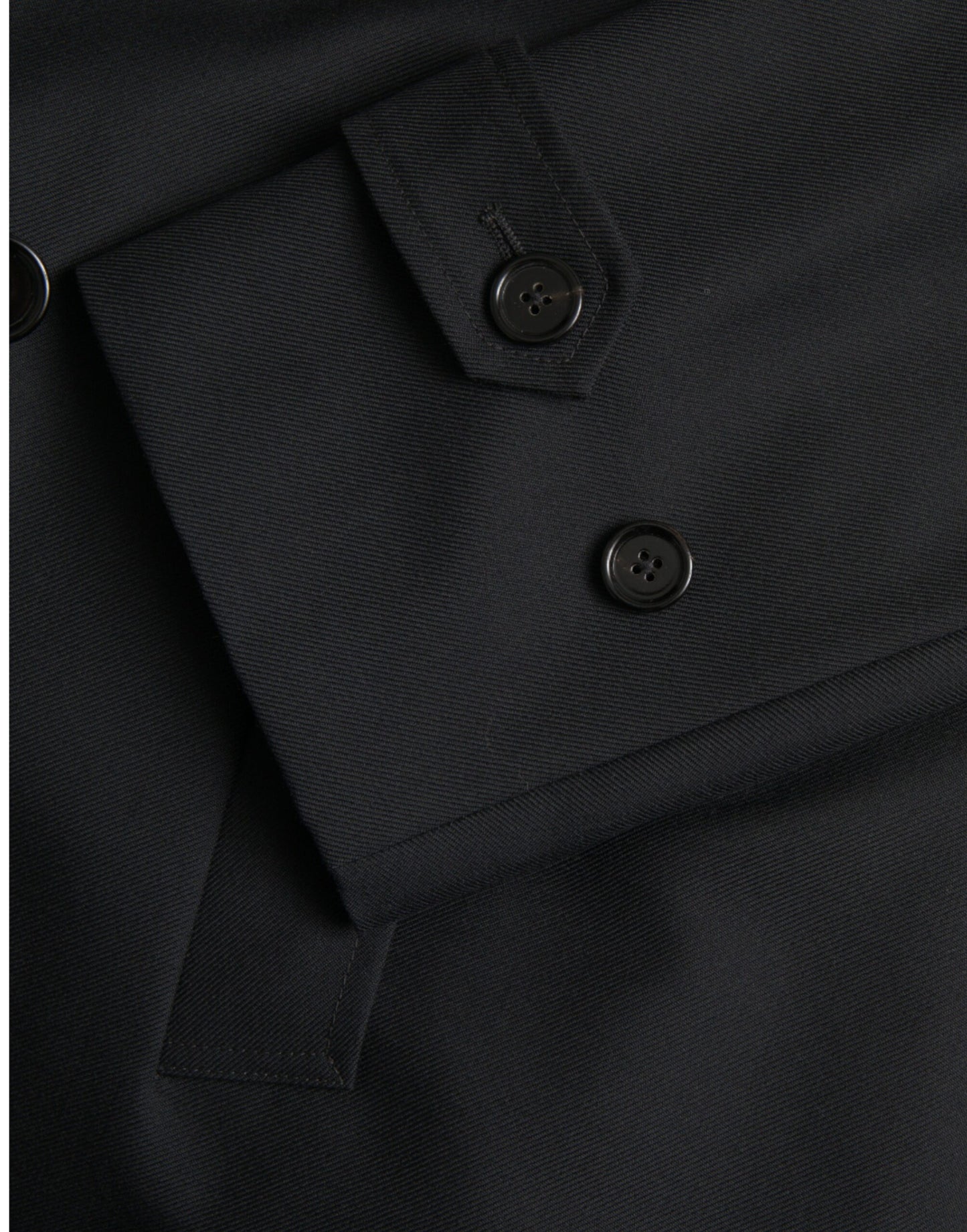 - Black Double Breasted Trench Coat Jacket