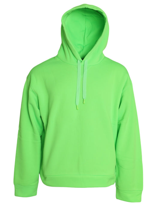 - Neon Green Hooded Top Pullover Sweater