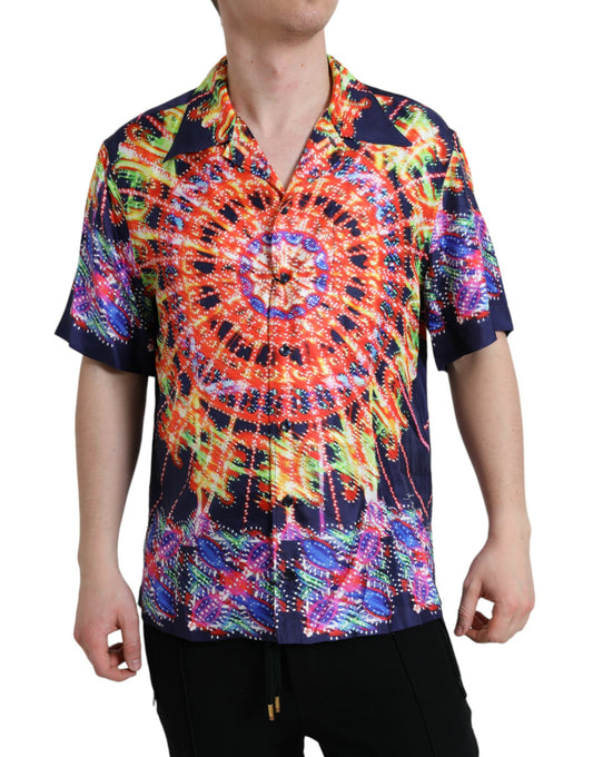 - Multicolor Luminarie Silk Casual Shirt