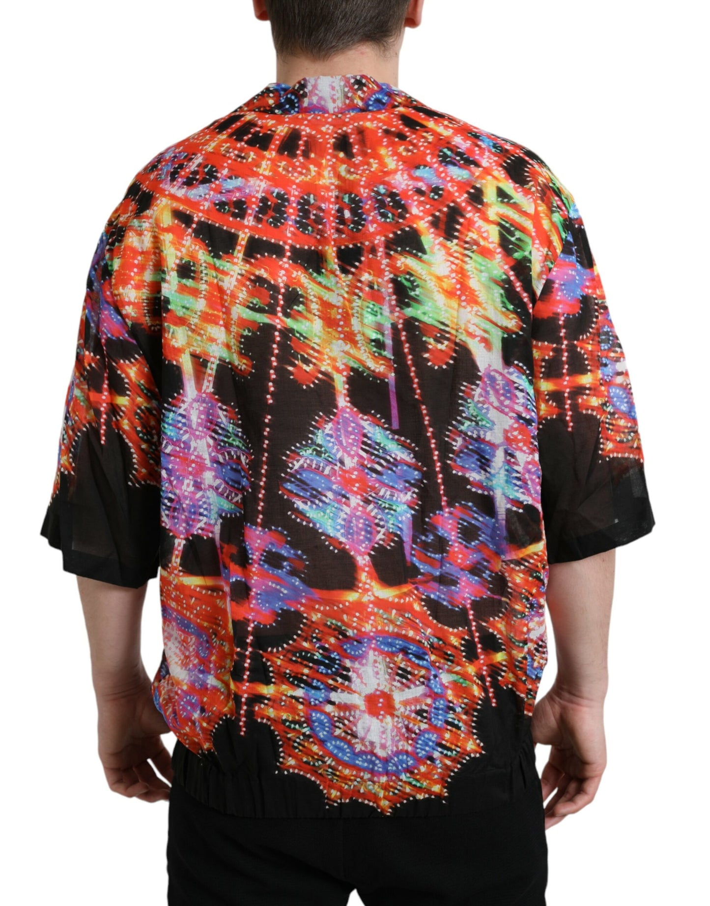 - Multicolor Luminarie Print Cotton T-shirt