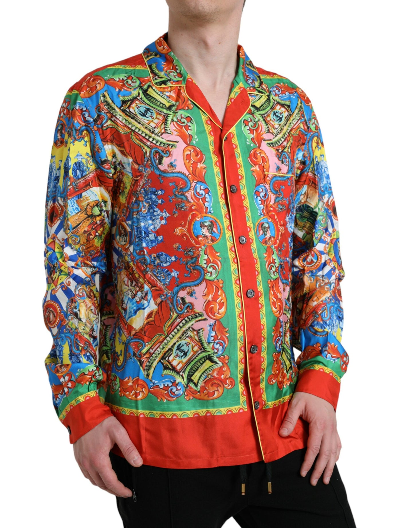 - Multicolor Patterned Button Down Casual Shirt