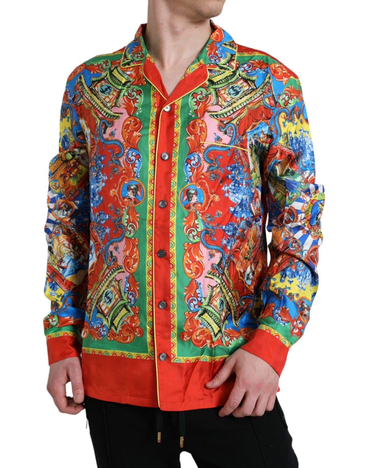 - Multicolor Patterned Button Down Casual Shirt