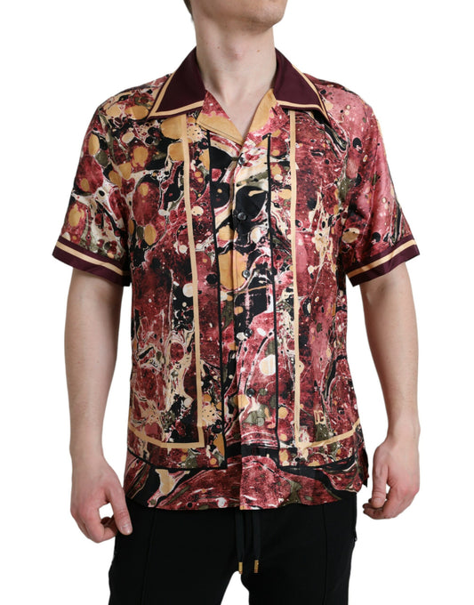 - Multicolor Button Down Silk Shirt