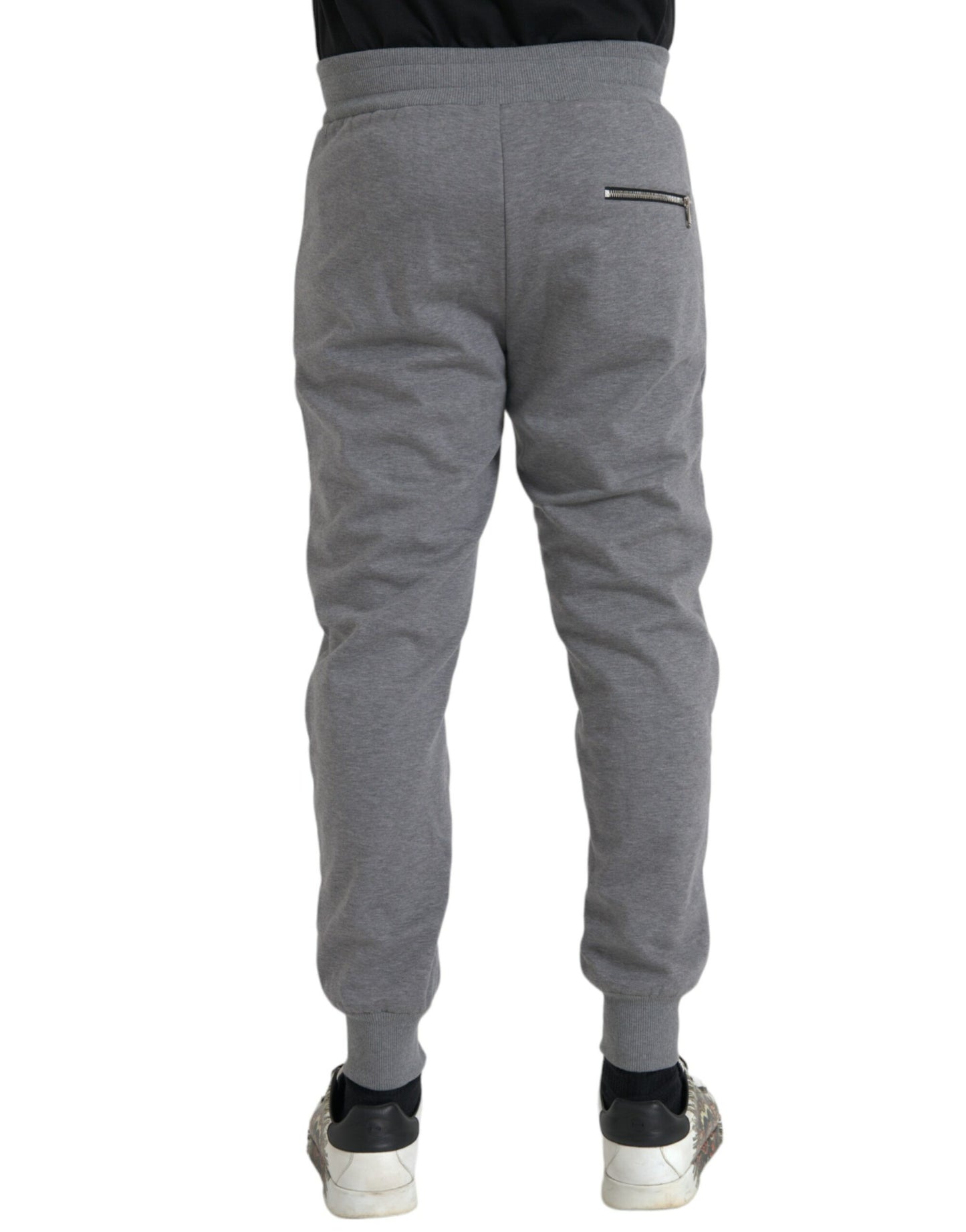 - Gray Cotton Jogger Skinny Sweatpants Pants