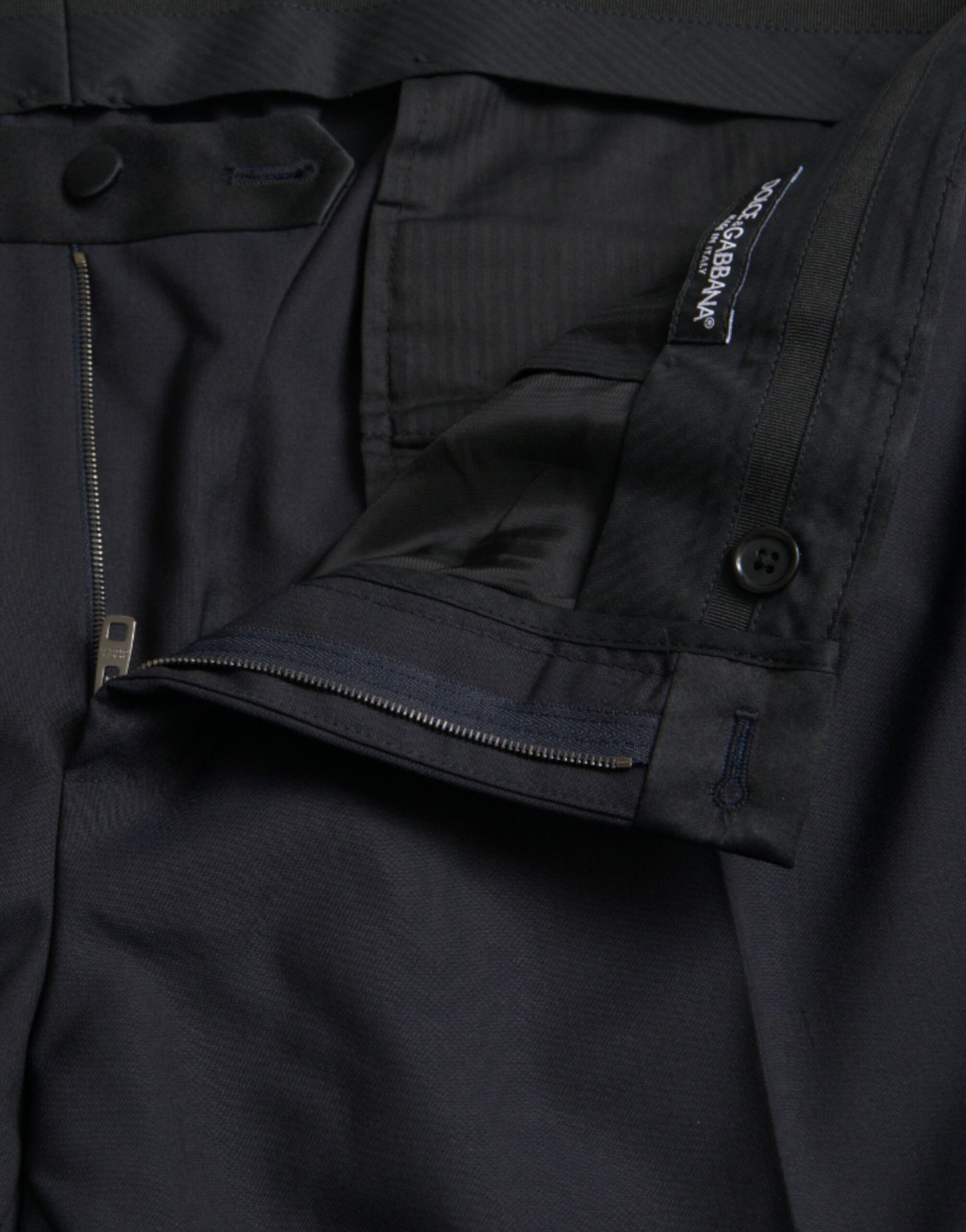 - Blue Wool Men Skinny Dress Pants