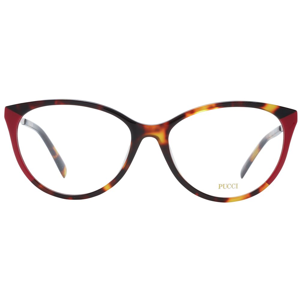 Emilio Pucci Women’s Optical Glasses – Red Cat Eye Frame, 55mm